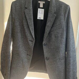 Fitted Blazer Dark gray melange